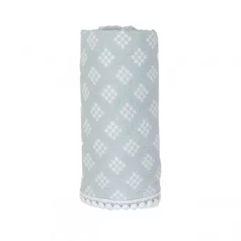 Pătură de înfășat din bumbac muselină Lodger Swaddle Tribe 120x120 cm Ice Flow