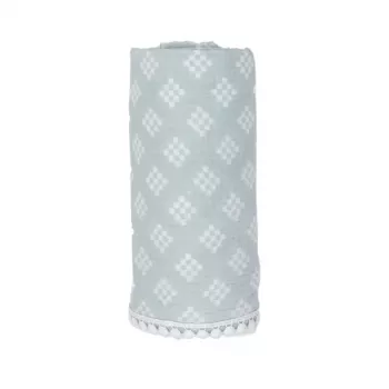 Pătură de înfășat din bumbac muselină Lodger Swaddle Tribe 120x120 cm Ice Flow