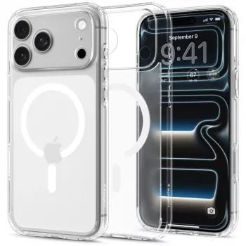 Husă MagSafe Spigen Ultra Hybrid Mag pentru iPhone 18 Pro / 17 Pro - Frost White