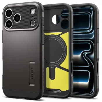 Husă MagSafe Spigen Tough Armor T pentru iPhone 17 Pro / 18 Pro - Gunmetal