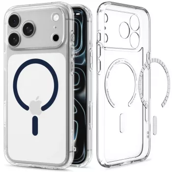 Husă Spigen Ultra Hybrid MagSafe pentru iPhone 17 Pro Max / 18 Pro Max - transparent/albastru intens