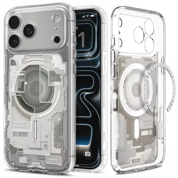 Husă SPIGEN Ultra Hybrid MagSafe iPhone 17 Pro Max / 18 Pro Max Zero One Natural Titanium