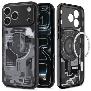 Husă Spigen Ultra Hybrid MagSafe pentru iPhone 17 Pro / 18 Pro Zero One, neagră