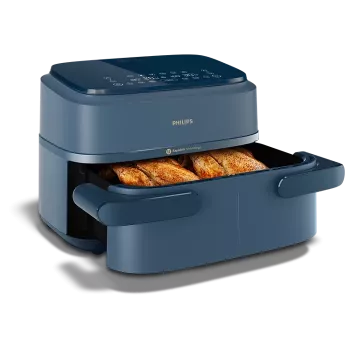Friteuză cu aer cald Philips NA156/60 7,1 L, neagră, ecran tactil digital, 2000 W