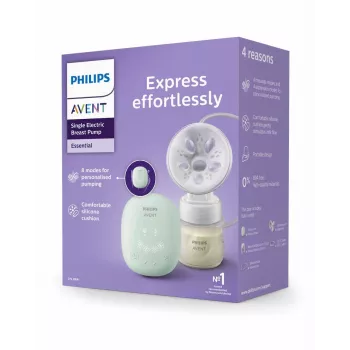 Philips Avent Pompă de sân electrică simplă cu biberon de 125ml