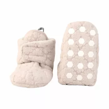 Papuci bebeluș Lodger Slipper Folklore din fleece, Birch, 6-12 luni