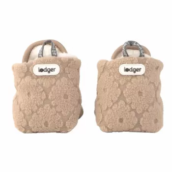 Papuci bebeluș Lodger Slipper Folklore din fleece, bej, 12-18 luni