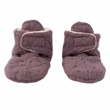 Papuci bebeluș Lodger Slipper Folklore din polar, mauve, 6-12 luni