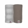 Înfășătoare bebeluș Lodger Swaddler Solid Matcha din muselină de bumbac, birch/buffalo, 110x110 cm, pachet de 2
