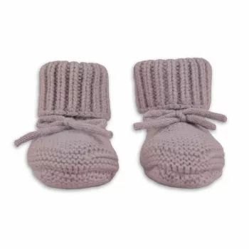 Papuci bebeluș Lodger Slipper din lână merinos, rose, 0-6 luni