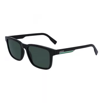 Ochelari de soare dreptunghiulari de bărbați Lacoste L997S-1, negru/gri, 54mm