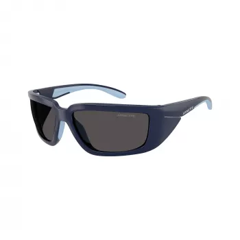 Ochelari de soare dreptunghiulari de bărbați Arnette AN4355-275987, ramă neagră mată, lentile gri, 62-16-125 mm