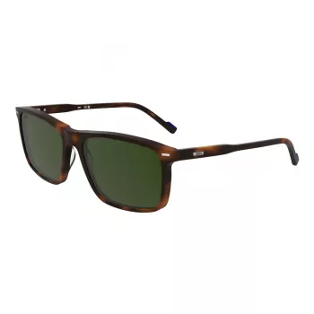 Ochelari de soare bărbați ZEISS ZS25555S-230 dreptunghiulari, ramă Havana, lentile maro, 58-17-145