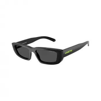 Ochelari de soare bărbați Arnette AN4357-121487 dreptunghiulari, ramă neagră mată, lentile gri, 53/17/145 mm