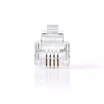 Ștecher telefonic DSIT RJ11 - 4 pini - 10 bucăți (DC-RJ11-10PCE)