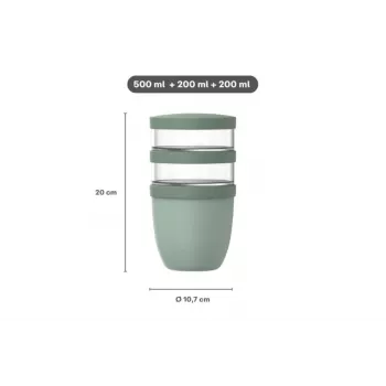 Vas termoizolant pentru mâncare MEPAL Thermo Lunchpot Ellipse Nordic Sage 700 ml 107658094700
