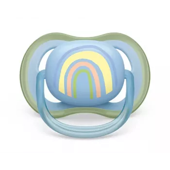 Suzetă Philips Avent Ultra Air Deco Rainbow 0-6M băieți, 1 buc.