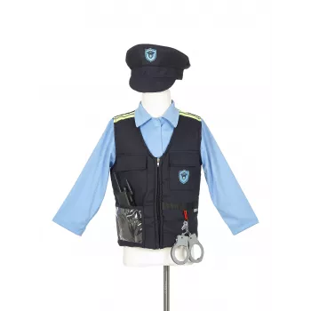 Costum de polițist Souza! cu pălărie și accesorii, vârsta 4-7