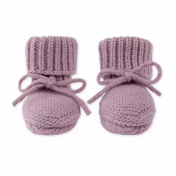 Botoșei bebeluș Lodger din lână merinos, Mauve, 0-6 luni