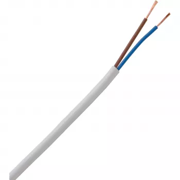 Cablu flexibil alb PVC HEINRICH KOPP H03VV-F 2 x 0,75 mm² 10 m 151510843