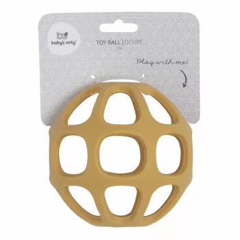 Minge de dentiție din silicon BABY'S ONLY BO-860.862.017.50, 0+, ocru