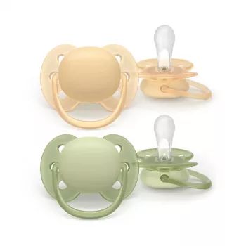 Suzetă Philips Avent Ultra Soft 6-18 luni, set de 2, băieți
