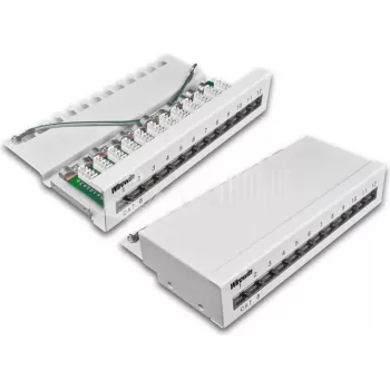 Patch panel de birou Wirewin 12 porturi CAT6, ecranat, conexiune LSA+ (DVP-TRIO-K6 12)