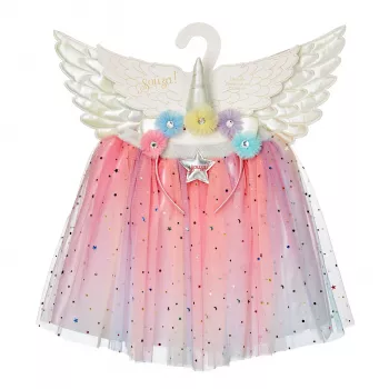 Set costum Souza! Celestia - fustă, bentită și aripi pentru fete 5-7 ani