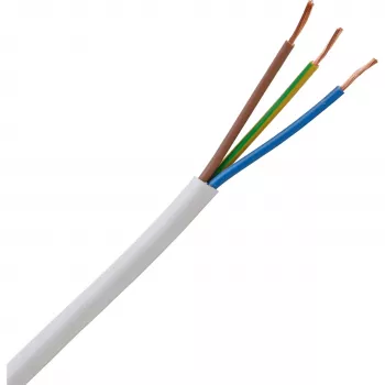 Cablu flexibil din PVC rezistent la ulei HEINRICH KOPP H05VV5-F 3G1,5 mm², alb, 10 m 151810842