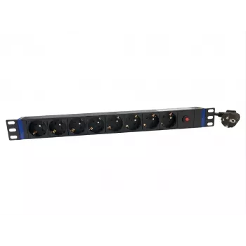 PDU DSIT 19 inch cu 8 căi, cu întrerupător principal și protecție la suprasarcină (DS-8PDU-MO-PE)