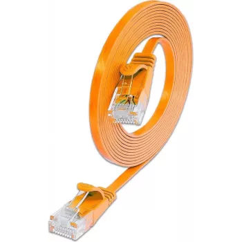 Cablu patch Ethernet slim Wirewin Cat.6, U/UTP, 0,5 m, portocaliu PKW-SLIM-KAT6 0.5 OR