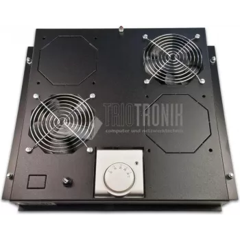Wirewin FAN ROOF 2V BL Rack Cooling Fan Unit, 2 Fans, 230V, 460 m³/h, Black
