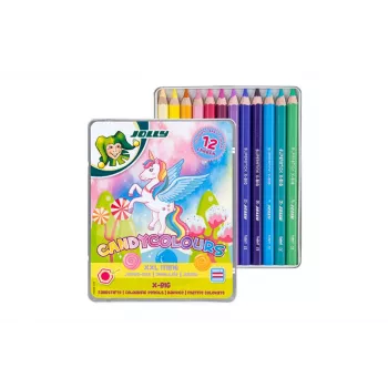 Creioane colorate JOLLY X-BIG CANDYCOLOURS, culori asortate, 12 buc. (3099-0137)
