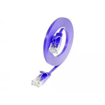 Wirewin Triotronik Cat6 U/UTP Patch Cable, 3m, RJ45 to RJ45, Male to Male, Copper, Violet PKW-SLIM-KAT6 3.0 VT