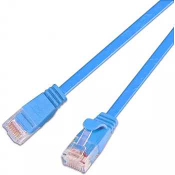 Wirewin Triotronik Cat6 U/FTP Slim Ethernet Patch Cable, 0.75m, RJ45 Male to Male, Blue PKW-STP-SLIM-KAT6 0.75 BL