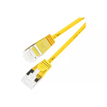 Wirewin Slim Round U/FTP Cat 6a Patch Cable, 7.0 m, Yellow, PoE, 10 Gbps PKW-LIGHT-STP-K6A 7.0 GE
