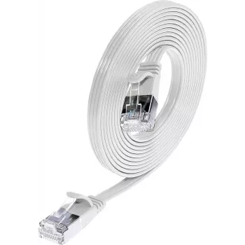 Wirewin Triotronik PKW-STP-SLIM-KAT6 7.5 WS Cat6 U/FTP Slim Network Patch Cable, RJ45 Male to Male, 7.5 m, White