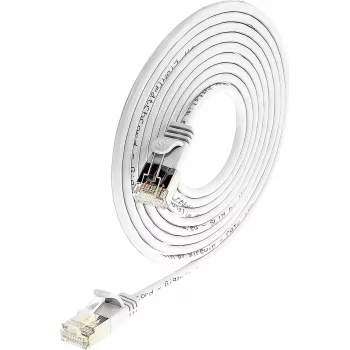 Wirewin Triotronik PKW-LIGHT-STP-K6 5.0 WS - Cat6 STP Patch Cable, RJ-45 Male/Male, 5m, White