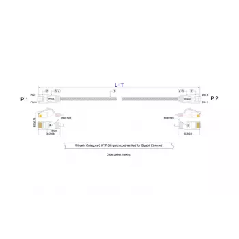 Cablu patch Wirewin Triotronik Cat6 U/UTP 0,5m gri PKW-TOUGH-K6 0.5