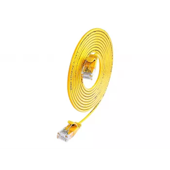 Cablu patch Wirewin SLIM UL6 10 GE Cat.6 SLIM-Light, U/UTP, 10 m, galben PKW-LIGHT-K6 10.0 GE