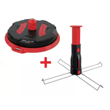 Derulator de cablu profesional Runpotec cu set de dorn multifuncțional 10174