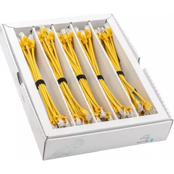 Cablu patch Ethernet Wirewin SLIM-LS-K6A 0.15 YE 50 Cat6a U/FTP Slim, 0,15 m, galben, set de 50 buc.