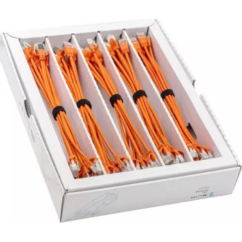 Cablu patch Ethernet Wirewin SLIM-LS-K6A 0.25 OR 50 Cat6a U/FTP Slim, 0,25 m, portocaliu, set de 50 buc.