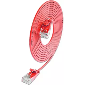 Cablu patch rotund SLIM KAT6A 10 Gigabit Light Wirewin U/UTP Ø 3,6 mm roșu 0,5 m SLIM-L-UU-K6A 0.5 RD