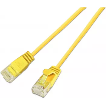 Cablu patch Ethernet Wirewin Cat6A Slim, U/UTP, 1m, galben, 10Gbps SLIM-L-UU-K6A 1.0 YE