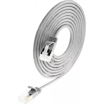 Cablu patch Light rotund Wirewin U/FTP Cat 6a gri 0,1m subțire flexibil PoE PKW-LIGHT-STP-K6A 0.1