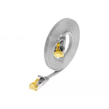 Cablu patch subțire Wirewin Cat6a U/FTP RJ45 tată la tată, 1m, gri PKW-STP-SLIM-K6A 1.0