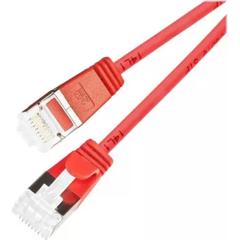 Cablu patch Light rotund Wirewin U/FTP Cat 6a roșu 0,1m subțire flexibil PoE PKW-LIGHT-STP-K6A 0.1 RT