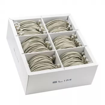 Cablu patch Wirewin SLIM KAT6A 10 Gigabit Light, 0,5 m, U/FTP, Ø 3,8 mm, gri, pachet de 90 (SLIM-LS-K6A 0.5 90)