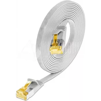 Cablu patch subțire Wirewin Cat6a U/FTP, 0,1m, alb, RJ45, 10G, 500MHz PKW-STP-SLIM-K6A 0.1 WS